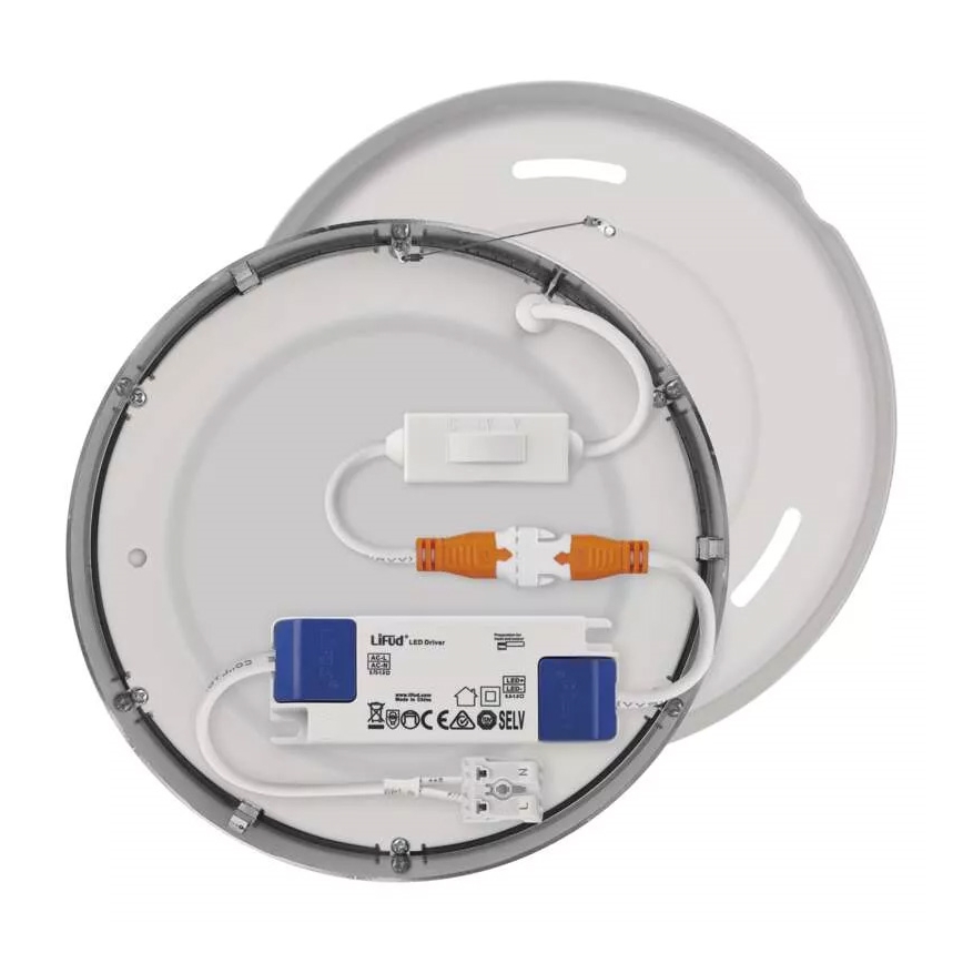 LED-Deckenleuchte NEXXO LED/12,5W/230V 3000/3500/4000K d 17 cm matt Chrom
