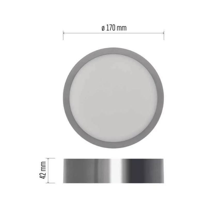 LED-Deckenleuchte NEXXO LED/12,5W/230V 3000/3500/4000K d 17 cm matt Chrom