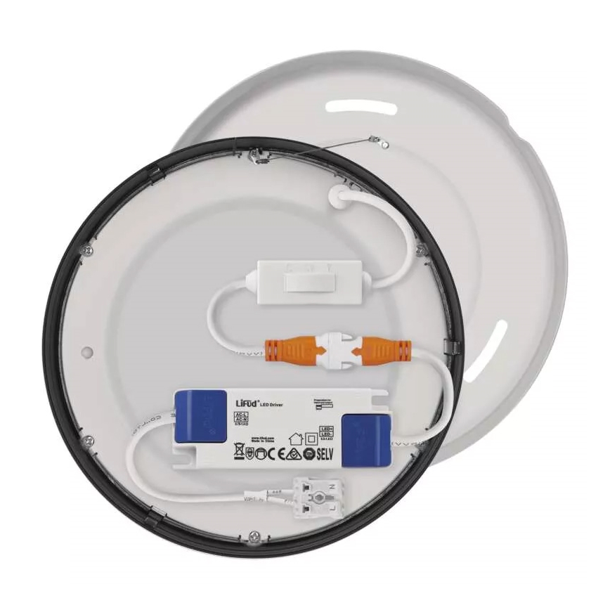 LED-Deckenleuchte NEXXO LED/12,5W/230V 3000/3500/4000K d. 17 cm schwarz