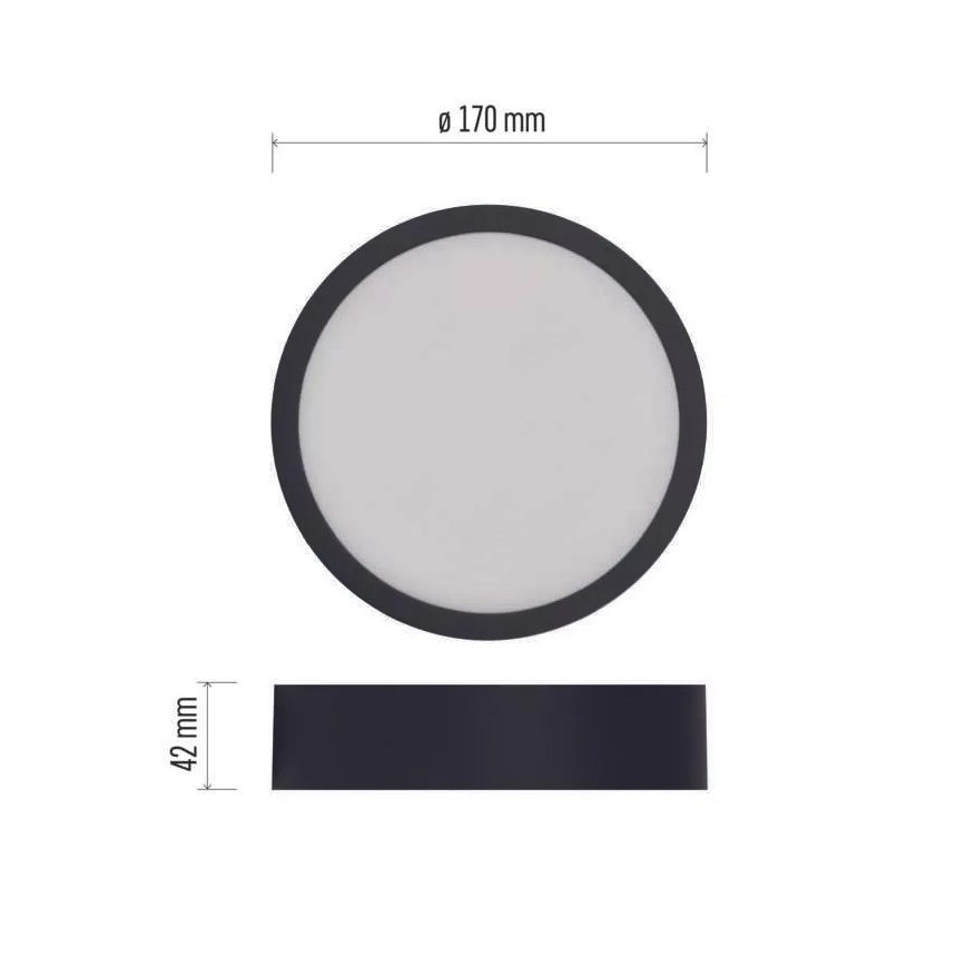 LED-Deckenleuchte NEXXO LED/12,5W/230V 3000/3500/4000K d. 17 cm schwarz