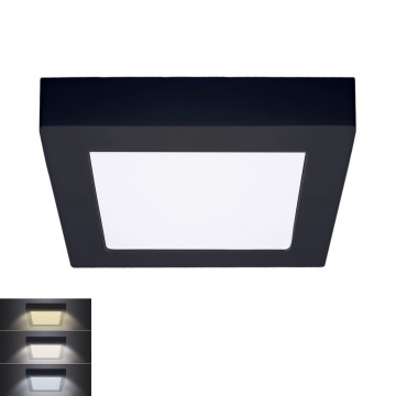 LED-Deckenleuchte LED/12W/230V 3000/4000/6000K schwarz eckig