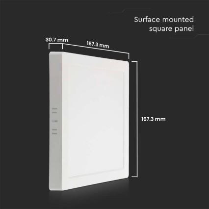 LED-Deckenleuchte LED/12W/230V 3000K 16,7x16,7 cm weiß