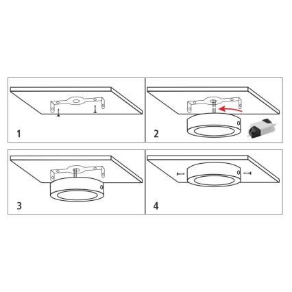 LED-Deckenleuchte LED/12W/230V 4200K d 16 cm weiß