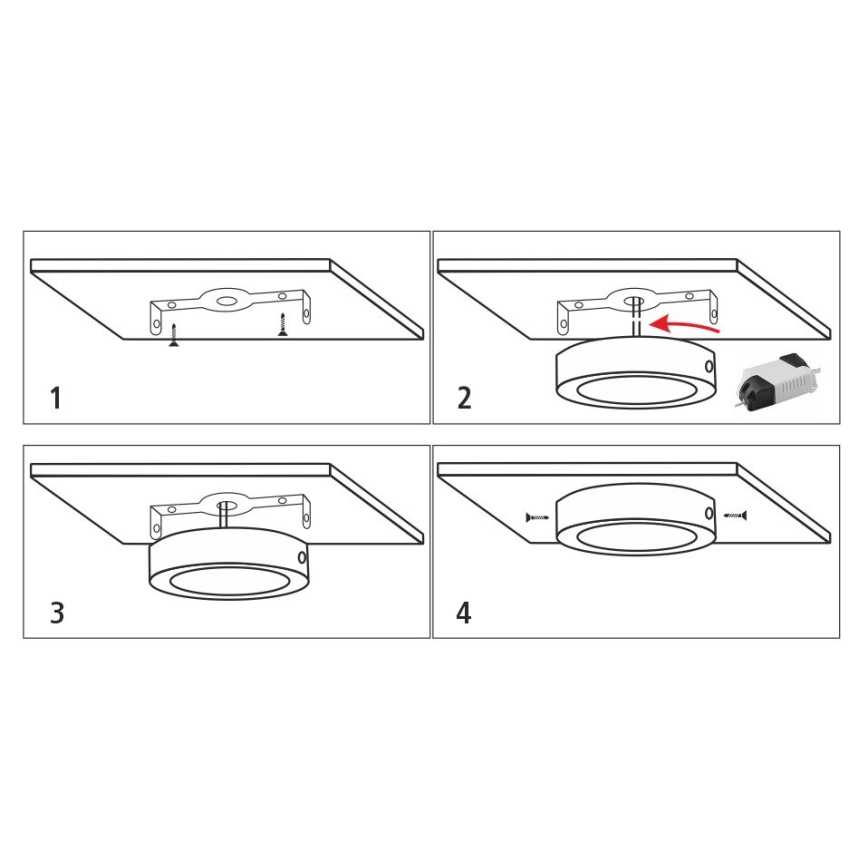 LED-Deckenleuchte LED/12W/230V 4200K d 16 cm weiß