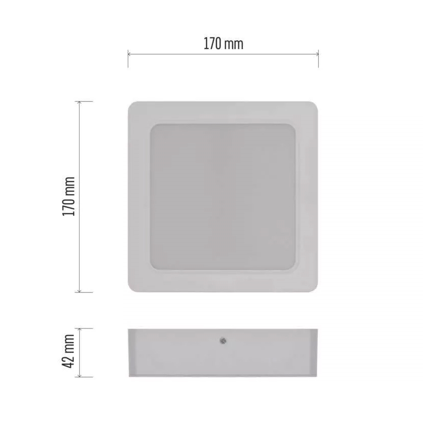 LED Deckenleuchte LED/18W/230V 17x17 cm weiß