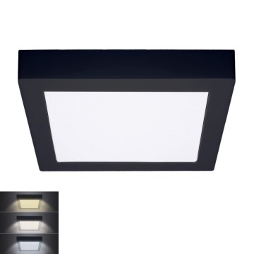 LED-Deckenleuchte LED/18W/230V 3000/4000/6000K schwarz eckig