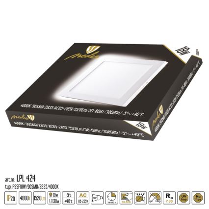 Nedes LPL424 - LED Platte  LED/18W