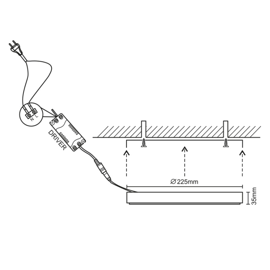 Nedes LPL324 - LED Platte LED/18W