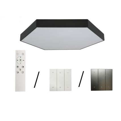 LED-Deckenleuchte LED/200W/230V 3000/4000/6500K Ø 100 cm schwarz
