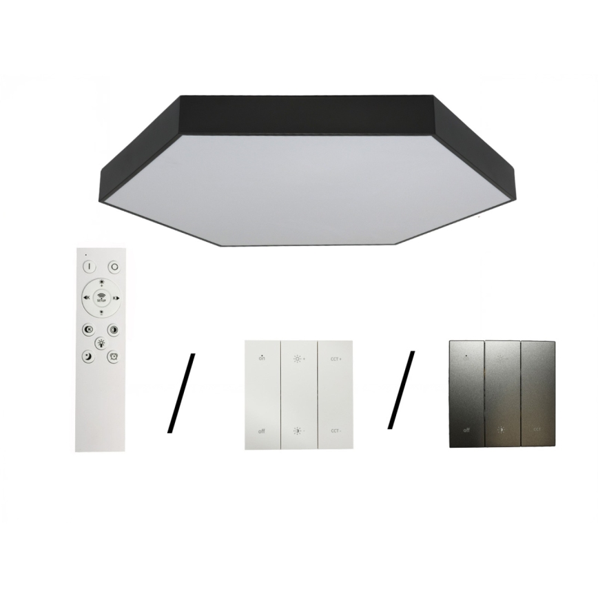 LED-Deckenleuchte LED/200W/230V 3000/4000/6500K Ø 100 cm schwarz