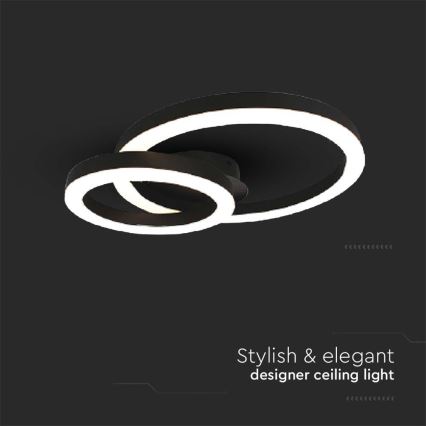 LED-Deckenleuchte LED/20W/230V 3000K schwarz