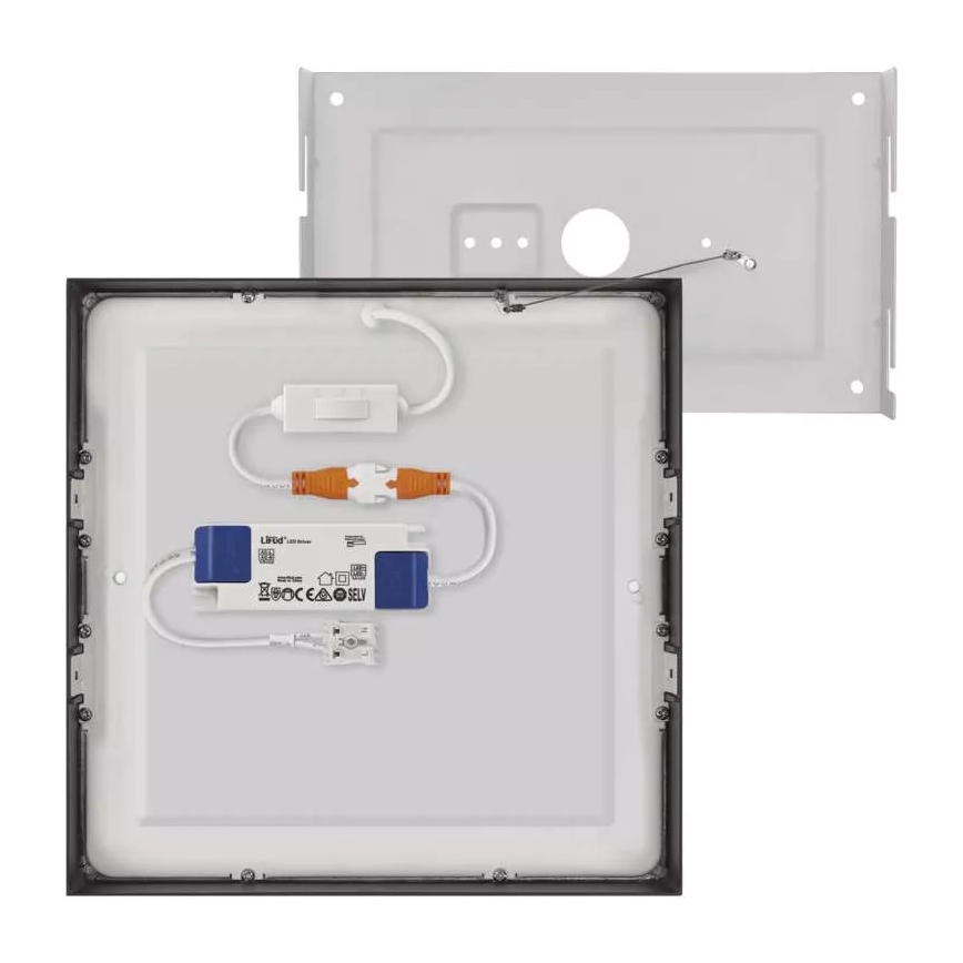 LED-Deckenleuchte NEXXO LED/21W/230V 3000/3500/4000K 22,5x22,5 cm schwarz