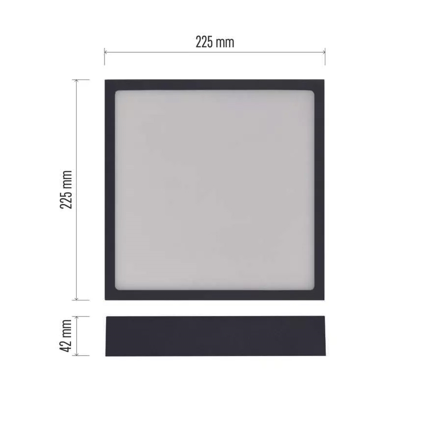 LED-Deckenleuchte NEXXO LED/21W/230V 3000/3500/4000K 22,5x22,5 cm schwarz