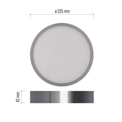 LED-Deckenleuchte NEXXO LED/21W/230V 3000/3500/4000K d 22,5 cm glänzendes Chrom