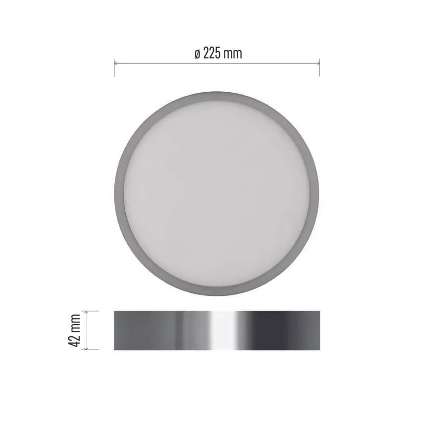 LED-Deckenleuchte NEXXO LED/21W/230V 3000/3500/4000K d 22,5 cm glänzendes Chrom