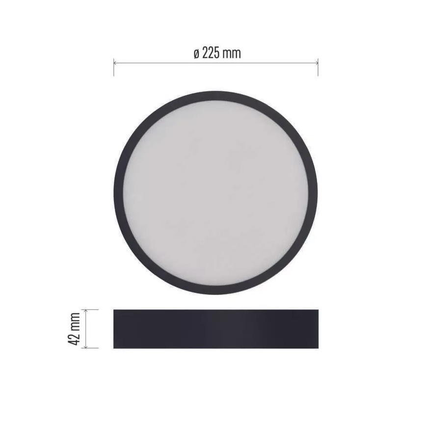 LED-Deckenleuchte NEXXO LED/21W/230V 3000/3500/4000K d. 22,5 cm schwarz