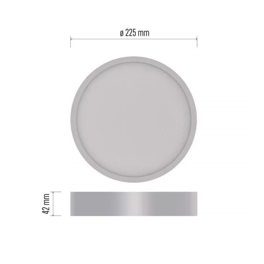 LED-Deckenleuchte NEXXO LED/21W/230V 3000/3500/4000K T. 22,5 cm weiß