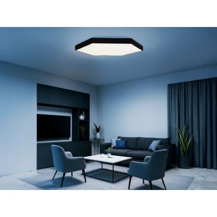 LED-Deckenleuchte LED/240W/230V 3000/4000/6500K Ø 120 cm schwarz