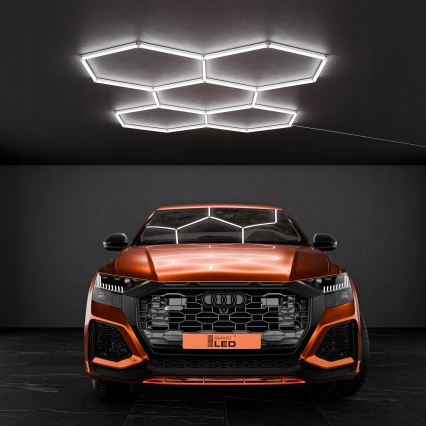 LED Deckenleuchte HEXAGON LED/240W/85-265V 6500K 298x209 cm CRI 90 IP44 weiß
