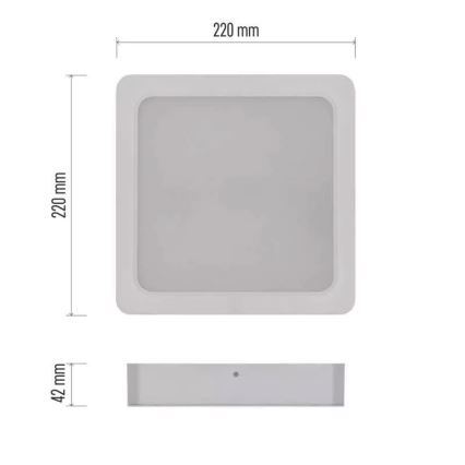 LED Deckenleuchte LED/24W/230V 22x22 cm weiß