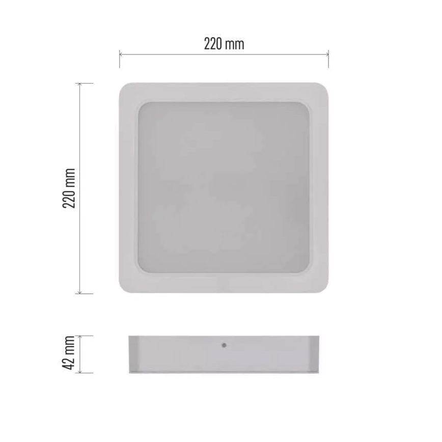 LED Deckenleuchte LED/24W/230V 22x22 cm weiß