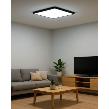 LED-Deckenleuchte LED/24W/230V 3000/4000/6500K 30x30 cm schwarz