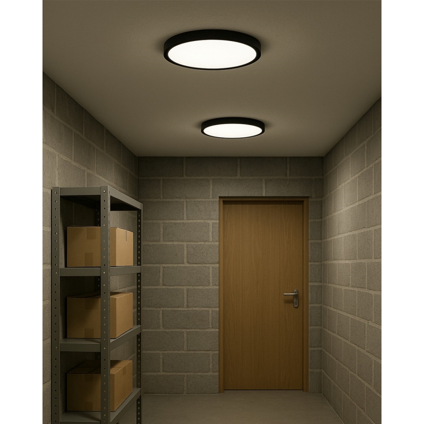 LED-Deckenleuchte LED/24W/230V 3000/4000/6500K Ø 30 cm schwarz