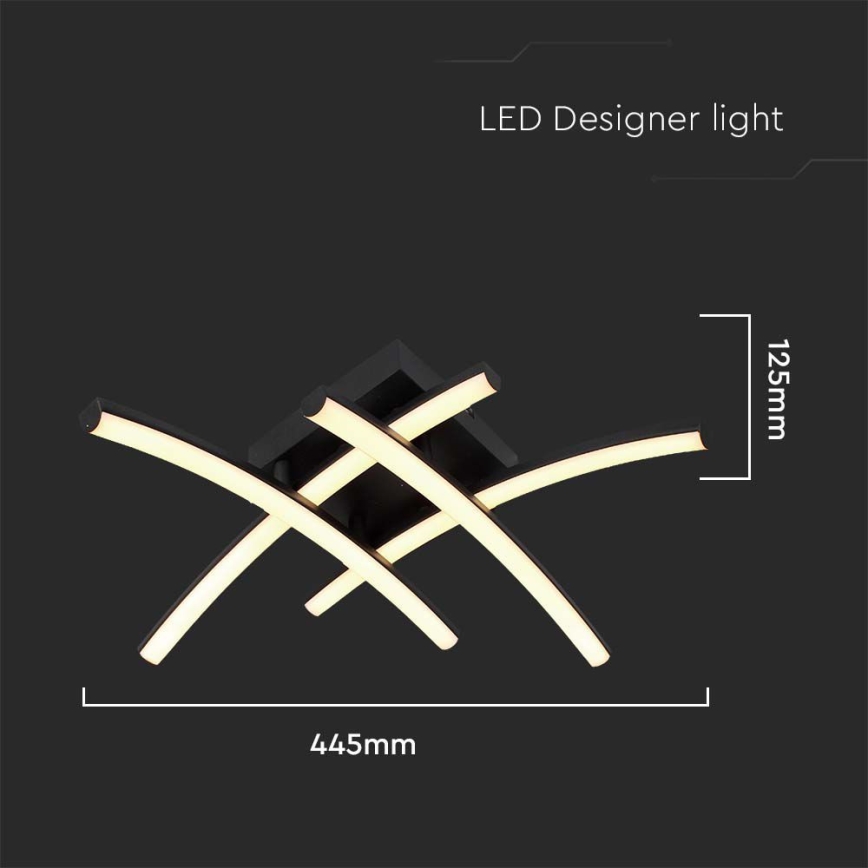 LED-Deckenleuchte LED/24W/230V 3000K schwarz