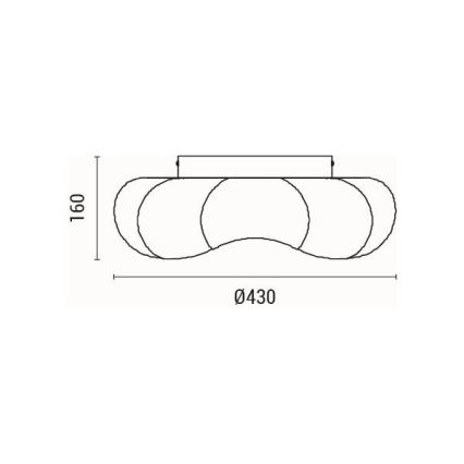LED-Deckenleuchte LED/24W/230V 3000K schwarz