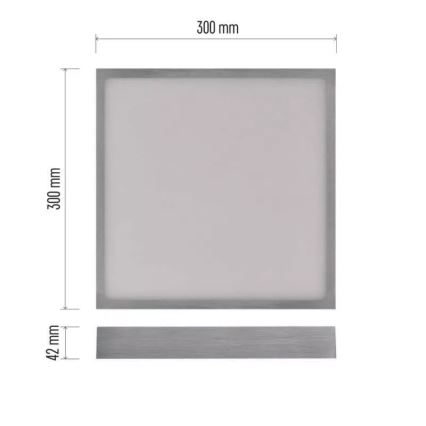 LED-Deckenleuchte NEXXO LED/28,5W/230V 3000/3500/4000K 30x30 cm matt Chrom