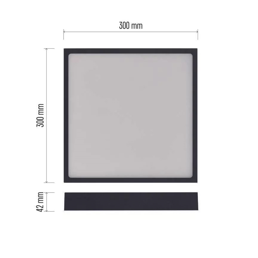 LED-Deckenleuchte NEXXO LED/28,5W/230V 3000/3500/4000K 30x30 cm schwarz