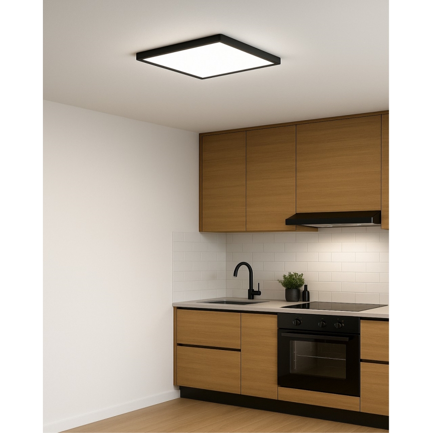 LED-Deckenleuchte LED/32W/230V 3000/4000/6500K 40x40 cm schwarz