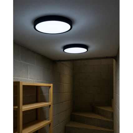 LED-Deckenleuchte LED/32W/230V 3000/4000/6500K Ø 40 cm schwarz