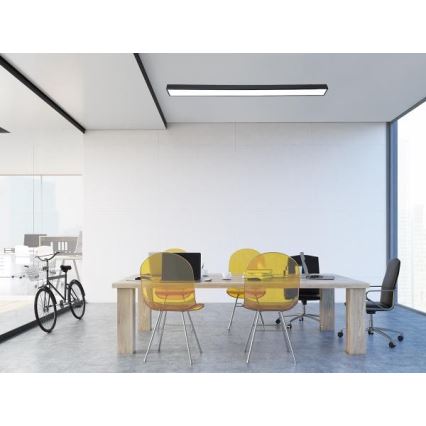 LED-Deckenleuchte LED/32W/230V 4000K 120x7 cm schwarz