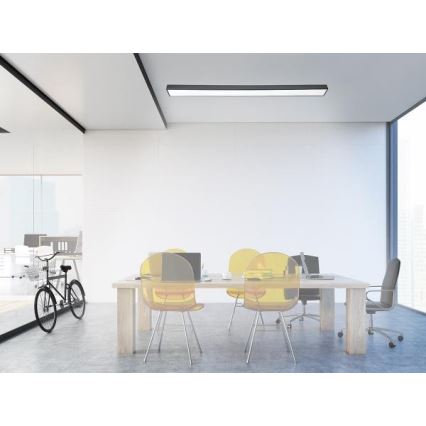 LED-Deckenleuchte LED/32W/230V 4000K 120x7 cm schwarz