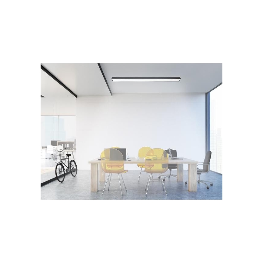 LED-Deckenleuchte LED/32W/230V 4000K 120x7 cm schwarz