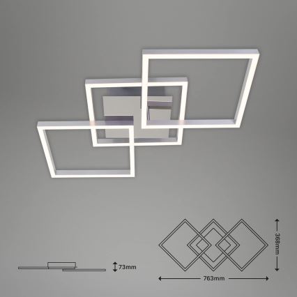 LED-Deckenleuchte LED/33W/230V 3000K mattchrom