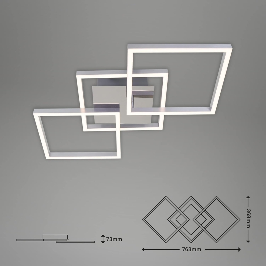 LED-Deckenleuchte LED/33W/230V 3000K mattchrom