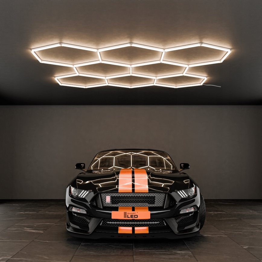 LED-Deckenleuchte HEXAGON LED/350W/85-265V 4000K 313x298 cm CRI 90 IP44 weiß