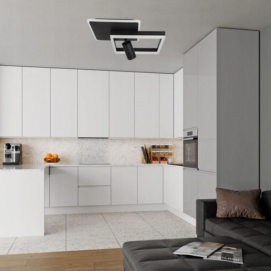 LED-Deckenleuchte LED/38W/230V + 1xGU10/30W schwarz