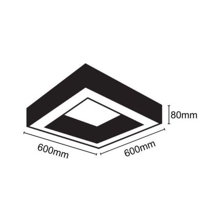 LED-Deckenleuchte LED/40W/230V 4000K 60x60 cm