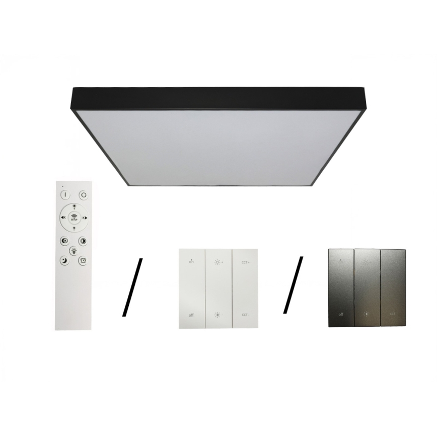 LED-Deckenleuchte LED/480W/230V 3000/4000/6500K 120x120 cm schwarz