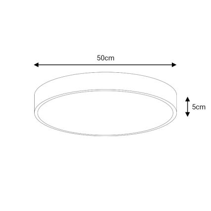 LED-Deckenleuchte LED/50W/230V 4000K d 50 cm weiß