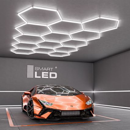 LED Deckenleuchte HEXAGON LED/570W/85-265V 6500K 522x298 cm CRI 90 IP44 weiß