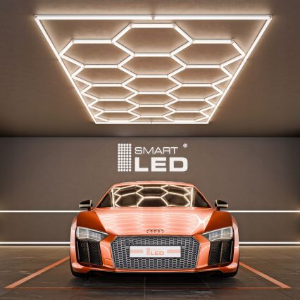 LED-Deckenleuchte HEXAGON LED/696W/85-265V 4000K 484x243 cm CRI 90 IP44 weiß