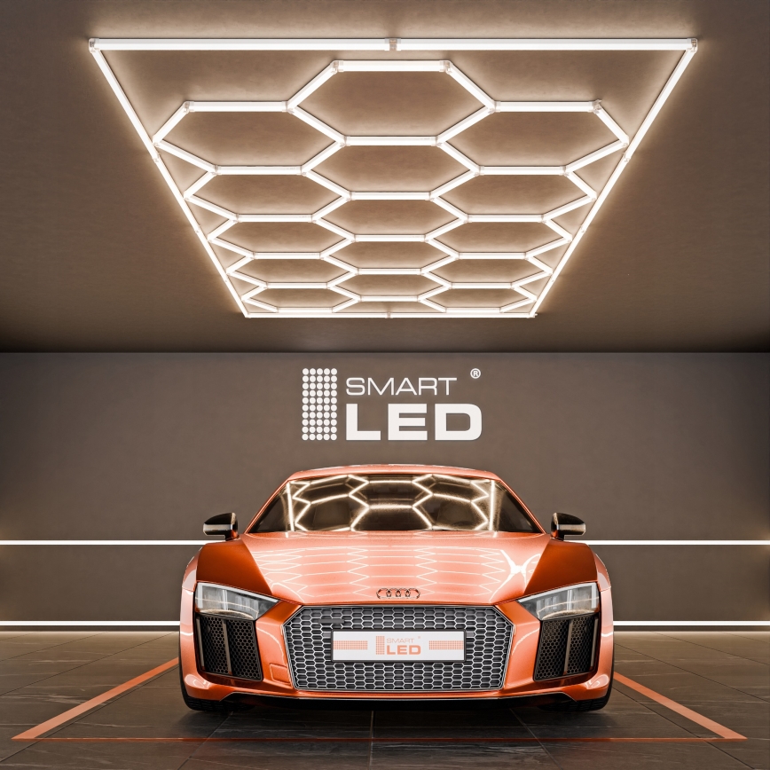 LED-Deckenleuchte HEXAGON LED/696W/85-265V 4000K 484x243 cm CRI 90 IP44 weiß