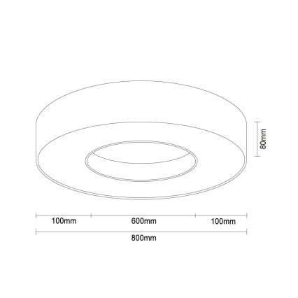 LED-Deckenleuchte LED/80W/230V 3000/4000/6500K Ø 80 cm weiß