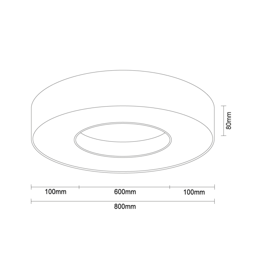 LED-Deckenleuchte LED/80W/230V 3000/4000/6500K Ø 80 cm weiß
