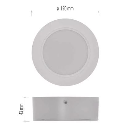 LED Deckenleuchte LED/9W/230V Durchschn. 12 cm weiß