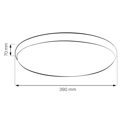 LED-Deckenleuchte LIBRA LED/24W/230V 4000K Ø 39 cm schwarz